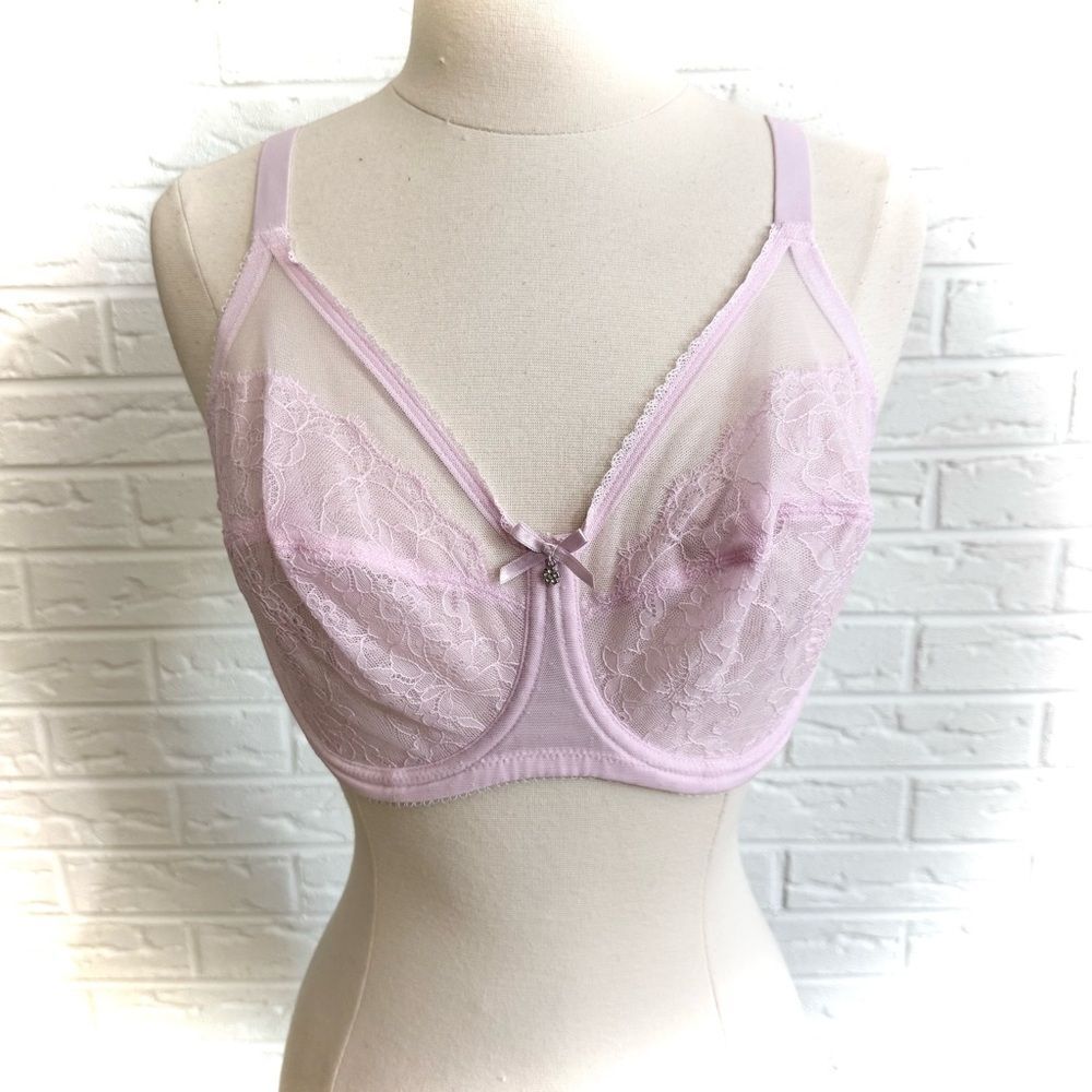 Wacoal Retro Chic Full Figure Pink Underwire Bra 855186 Size 34DD